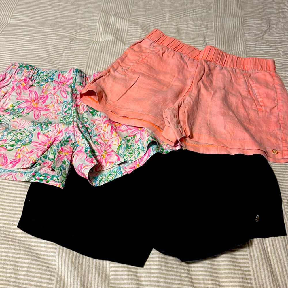 Lilly Pulitzer lot of 3 pair of linen shorts 🩷